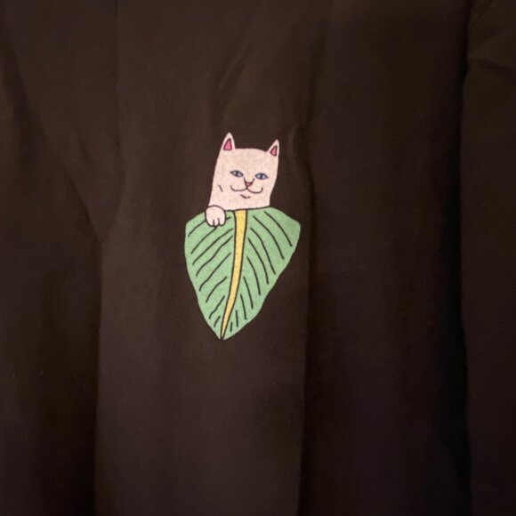 Ripndip Black T-Shirt Frida Cat Design Front & Back Print Cotton M - Picture 4 of 7